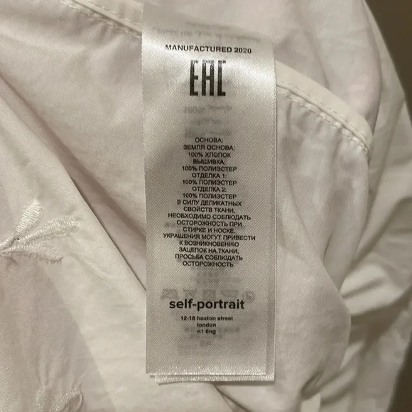 Self Portrait Lace Bell Sleeve Cotton Broderie Maxi Dress-sz 4-NWT - Picture 14 of 14